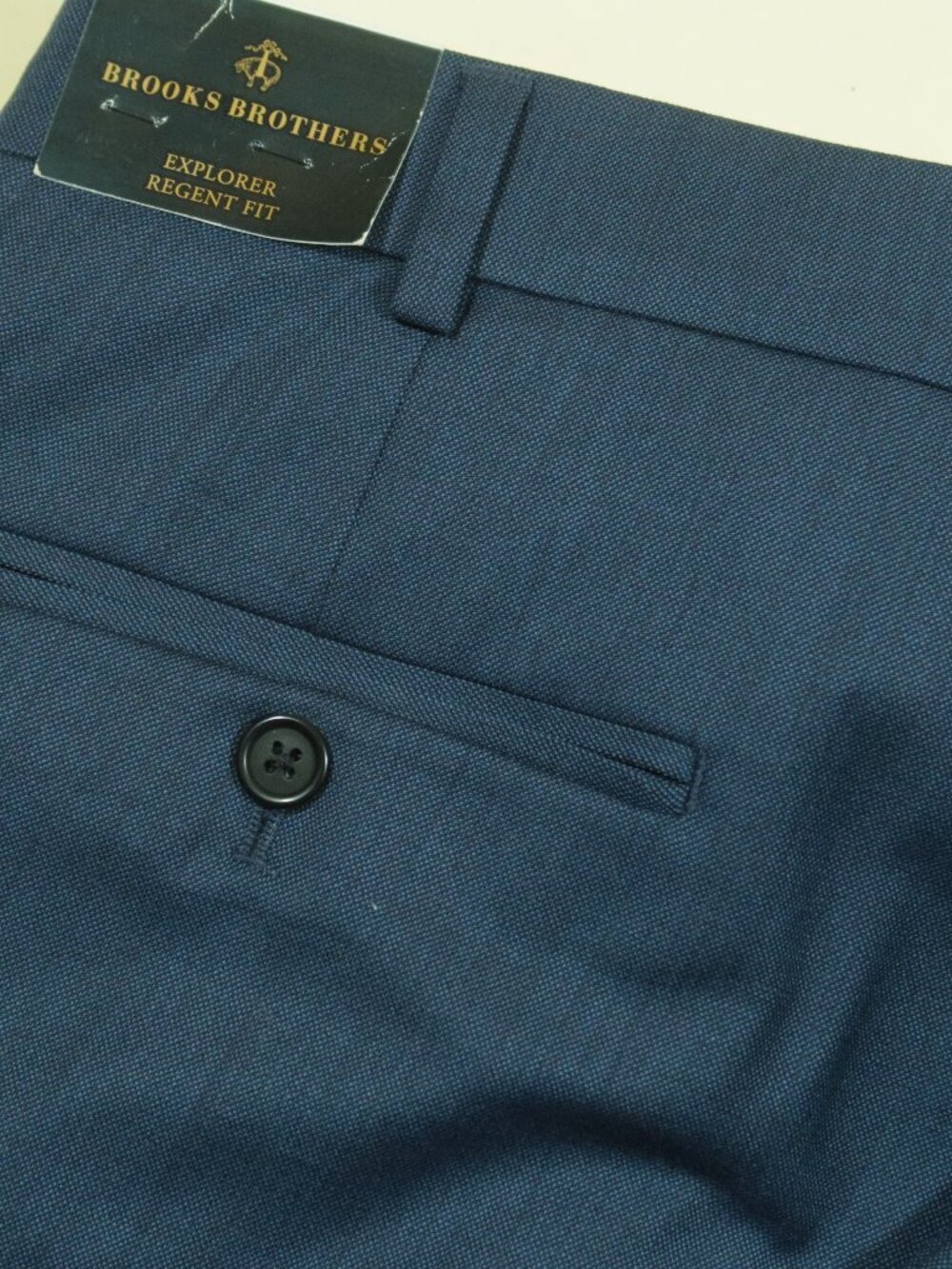 Brooks Brothers Explorer Regent Fit Dress Pants Mens 36 Blue Sharkskin New